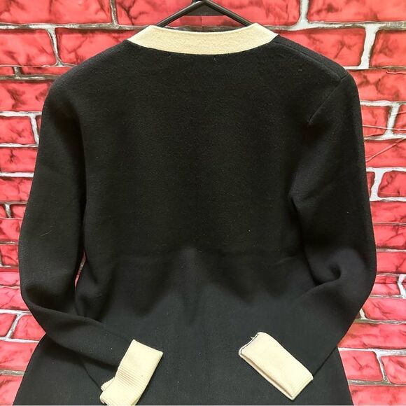 Philosophy Chic Padded shoulder Novelty Button Pocket Cardigan M - Picture 8 of 10